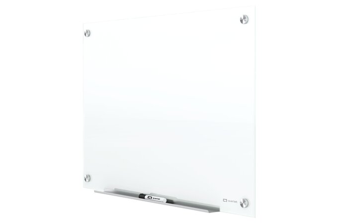 Quartet Infinity Magnetic Glass Marker Board 36 x 24 Black