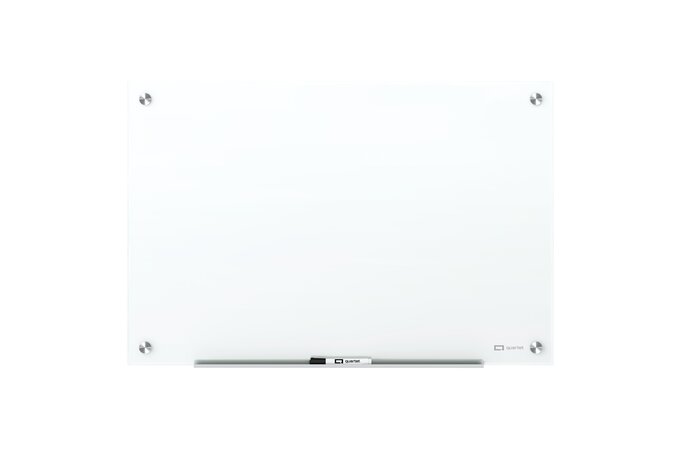 WALGLASS Black Dry Erase Board 36x24 Magnetic Glass Board, Framless Black Glass Whiteboard for Walls, Bulletin Board for Offic