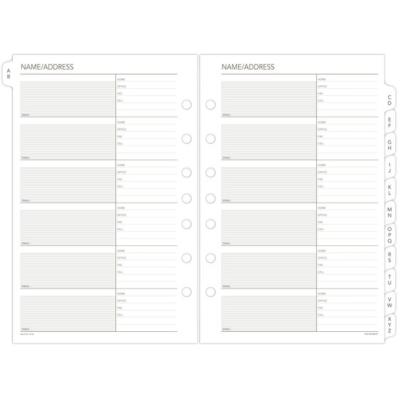 Day Runner Undated Planner With Telephone & Address A–Z Tabs – 8.5 X 11 Inches, 028-0200