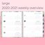 Ivory Ella for Cambridge Palm Academic Weekly Monthly Planner, Hardcover, Large