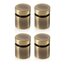 Quartet Glass Board Mounting Hardware, Antique Brass, Set of 4 Standoffs thumbnail images 1 of 1