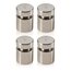 Quartet Glass Board Mounting Hardware, Polished Silver, Set of 4 Standoffs thumbnail images 1 of 1