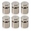 Quartet Glass Board Mounting Hardware, Polished Silver, Set of 6 Standoffs thumbnail images 1 of 1
