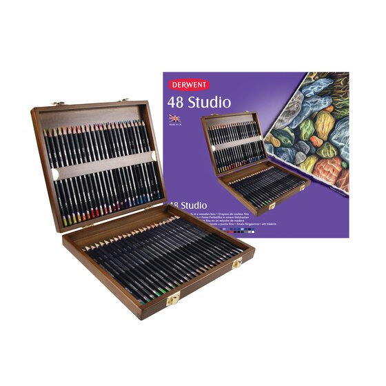Crayons Studio Coffret en bois de 48