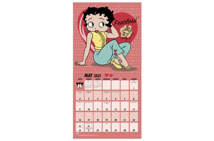 Betty Boop 7 X 7 Mini Monthly Wall Calendar Wall Calendars Mead calendrier 2021 betty boop