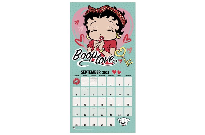 Betty Boop 7 X 7 Mini Monthly Wall Calendar Wall Calendars Mead calendrier 2021 betty boop