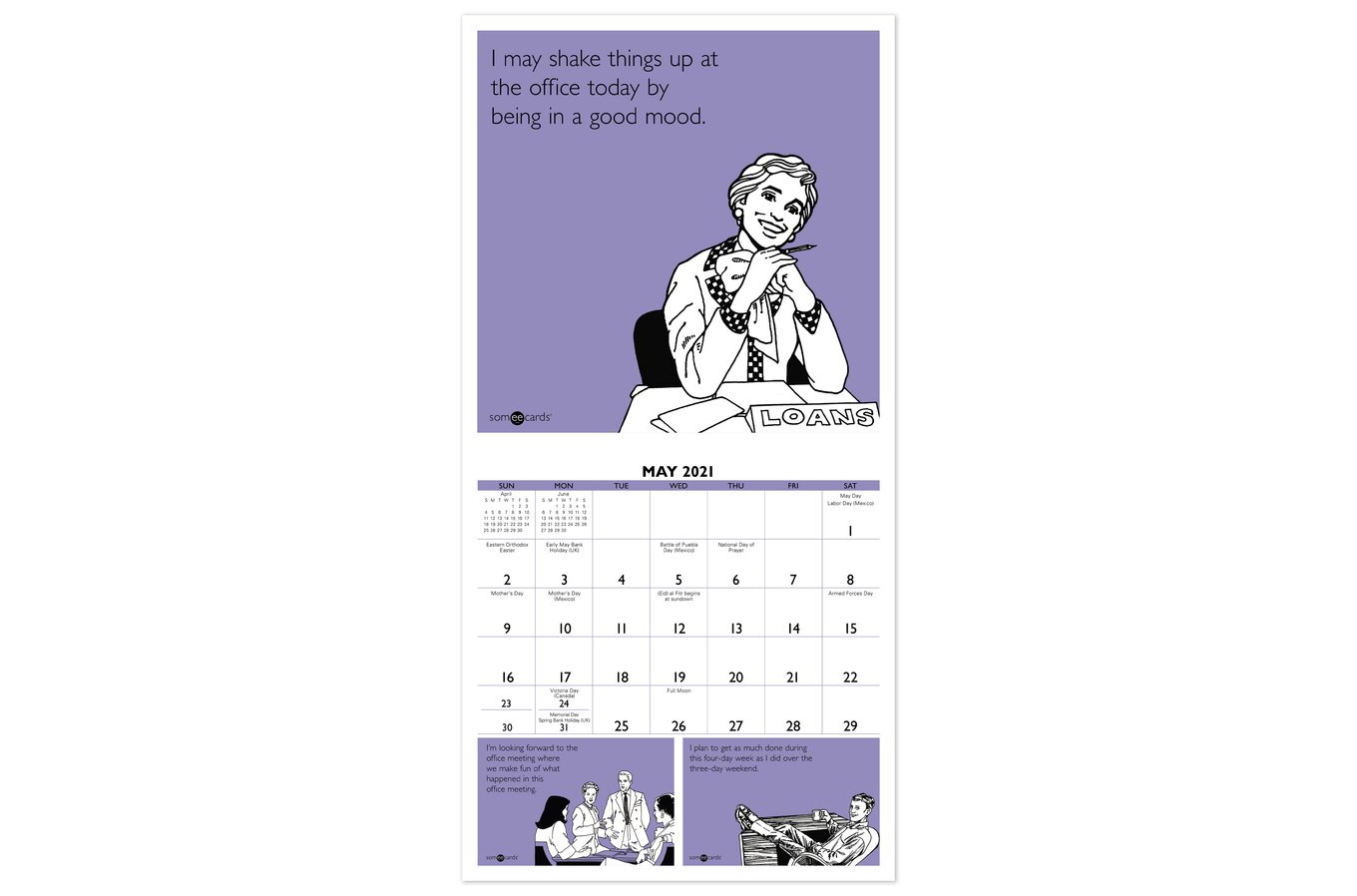 Someecards Office Monthly Wall Calendars Wall Calendars Mead someecards 2021 wall calendar