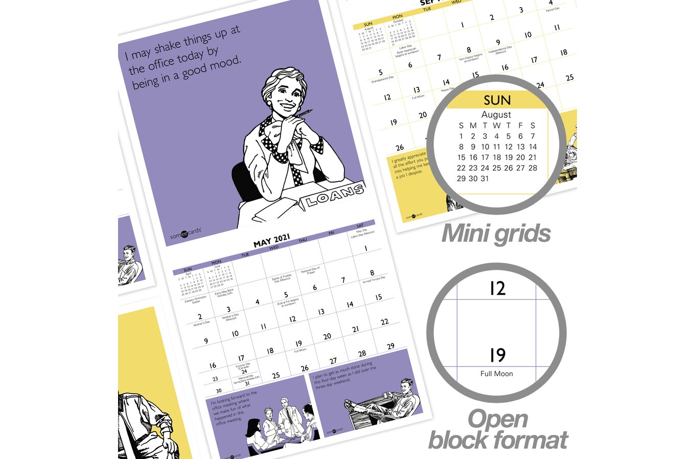 Someecards Office Monthly Wall Calendars Wall Calendars Mead someecards 2021 wall calendar