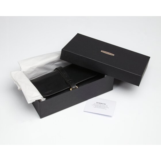 Premium Storage | Derwent Leather Pencil Wrap Black | Derwent UK