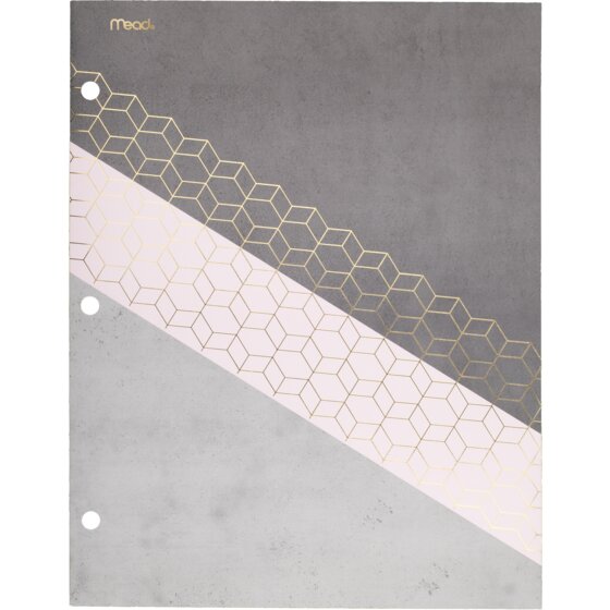 Teens Mead Modern Chic Portfolio Folders Assortment ~ 6 Mead Folders with Pockets and Modern Designs for Kids Girls Mead School Folders Cool School Supplies for Boys Adults 
