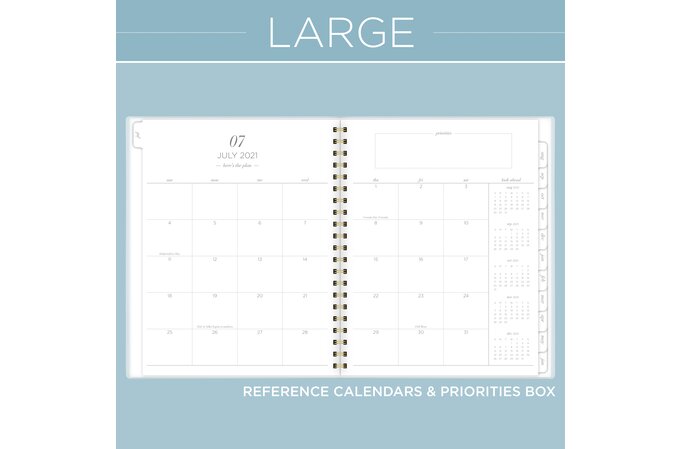 Cambridge Workstyle Academic Customizable 2021-2022 Weekly Monthly Planner, Teal, Large, 8 1/2" X 11" | Planners | Cambridge