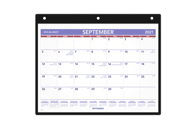 At A Glance 2021 2022 Erasable Academic Monthly Desk Wall Calendar Small 11 X 8 1 4 Academic Wall Calendars At A Glance