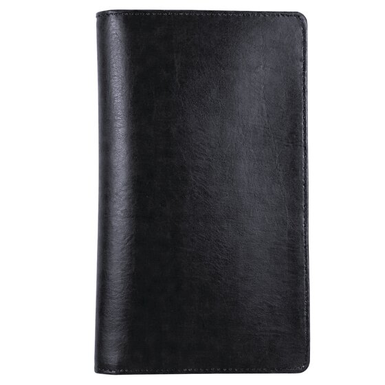 Day-Timer® Belgian Bonded Leather Planner Cover, Black, Pocket Size ...