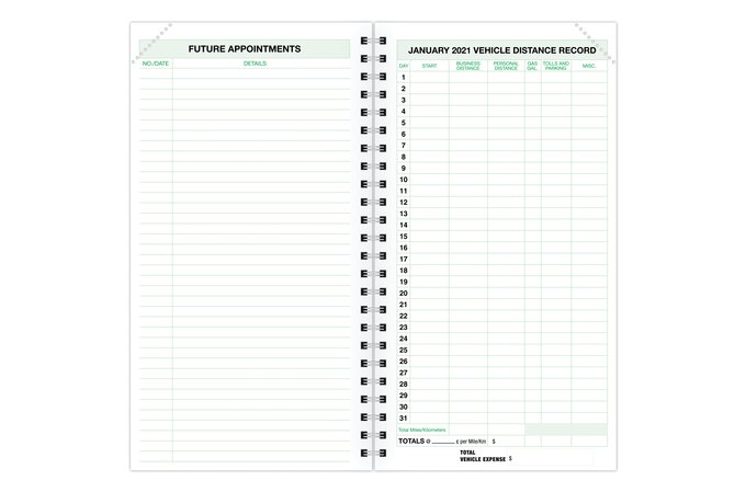 Day-Timer 24 Hour Two Page Per Day Planner Refills, 3 1/2" x 6 1/2