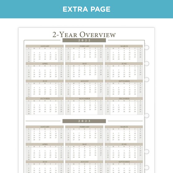 2017-2018 monthly planner looseleaf refill