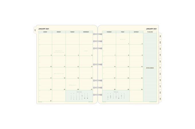 Day Timer Two Page Per Month Tabbed Calendars 8 1 2 X 11 Monthly 