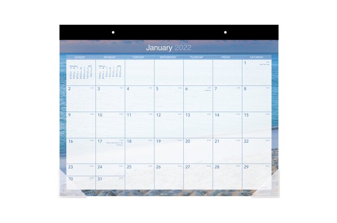 At-A-Glance 2022 Tropical Escape Desk Pad, Large, 21 3/4" X 17" | Desk Pad Calendars | At-A-Glance