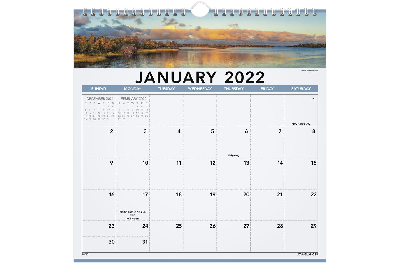 At-A-Glance 2022 Landscape Monthly Wall Calendar, Medium, 12" X 12" | Monthly Wall Calendars | At-A-Glance