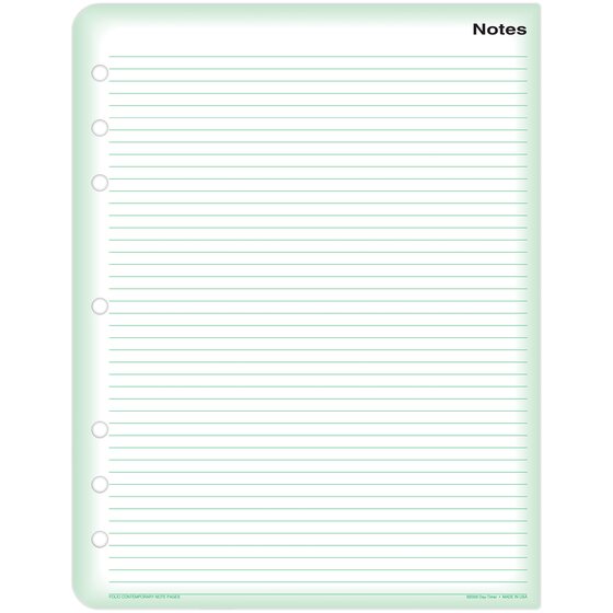 DayTimer® Lined Note Pad, Green, Folio Size, 8 1/2" x 11", 2 Pack