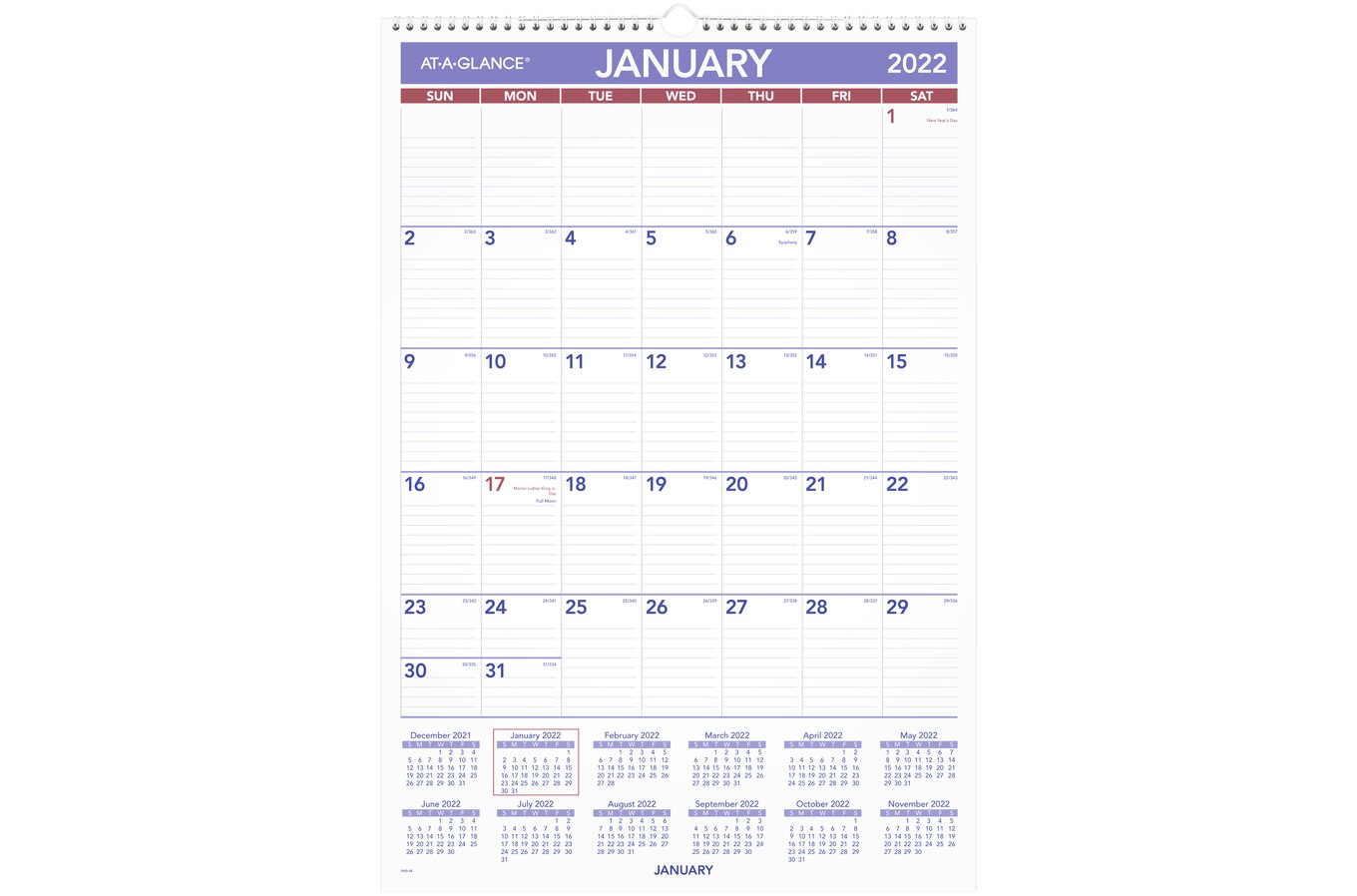 At A Glance Wall Calendar 2022 At-A-Glance 2022 Monthly Wall Calendar, Large, 15 1/2" X 22 3/4" | Monthly Wall  Calendars | At-A-Glance