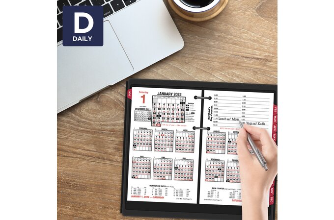 At-A-Glance Burkhart's Day Counter 2022 Daily Loose-Leaf Desk Calendar Refill, Large, 4 1/2" X 7 1/2" | Desk Calendar Refills & Bases | At-A-Glance