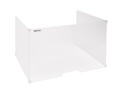 Quartet Three-Sided Acrylic Table Divider, Clear