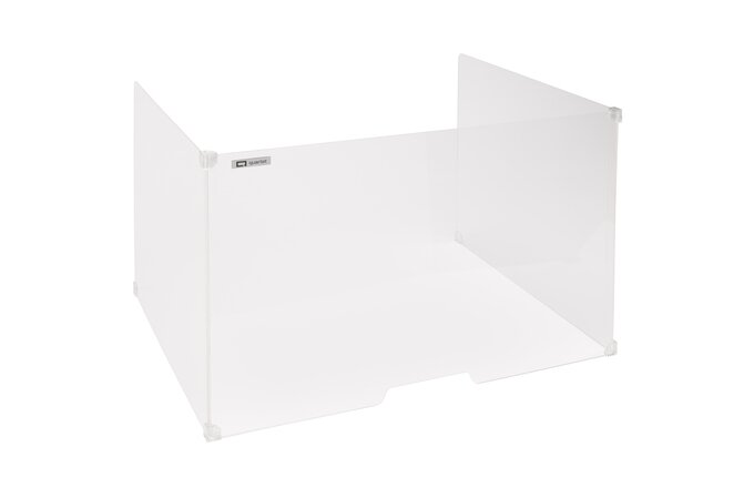 Quartet Three-Sided Acrylic Table Divider, Clear, Sanitization