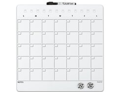 Quartet Magnetic Dry-Erase Calendar Board, 14" x 14", Frameless