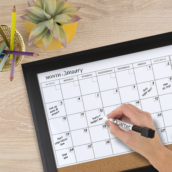 Quartet® Home Décor Combination Calendar Boards Calendar