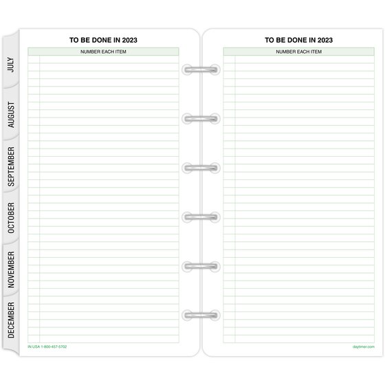 2017-2018 monthly planner looseleaf refill