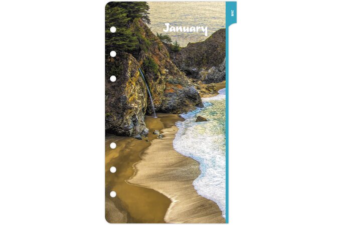 Day-Timer Coastlines 2022 Two Page Per Month Tabbed Calendar Refill