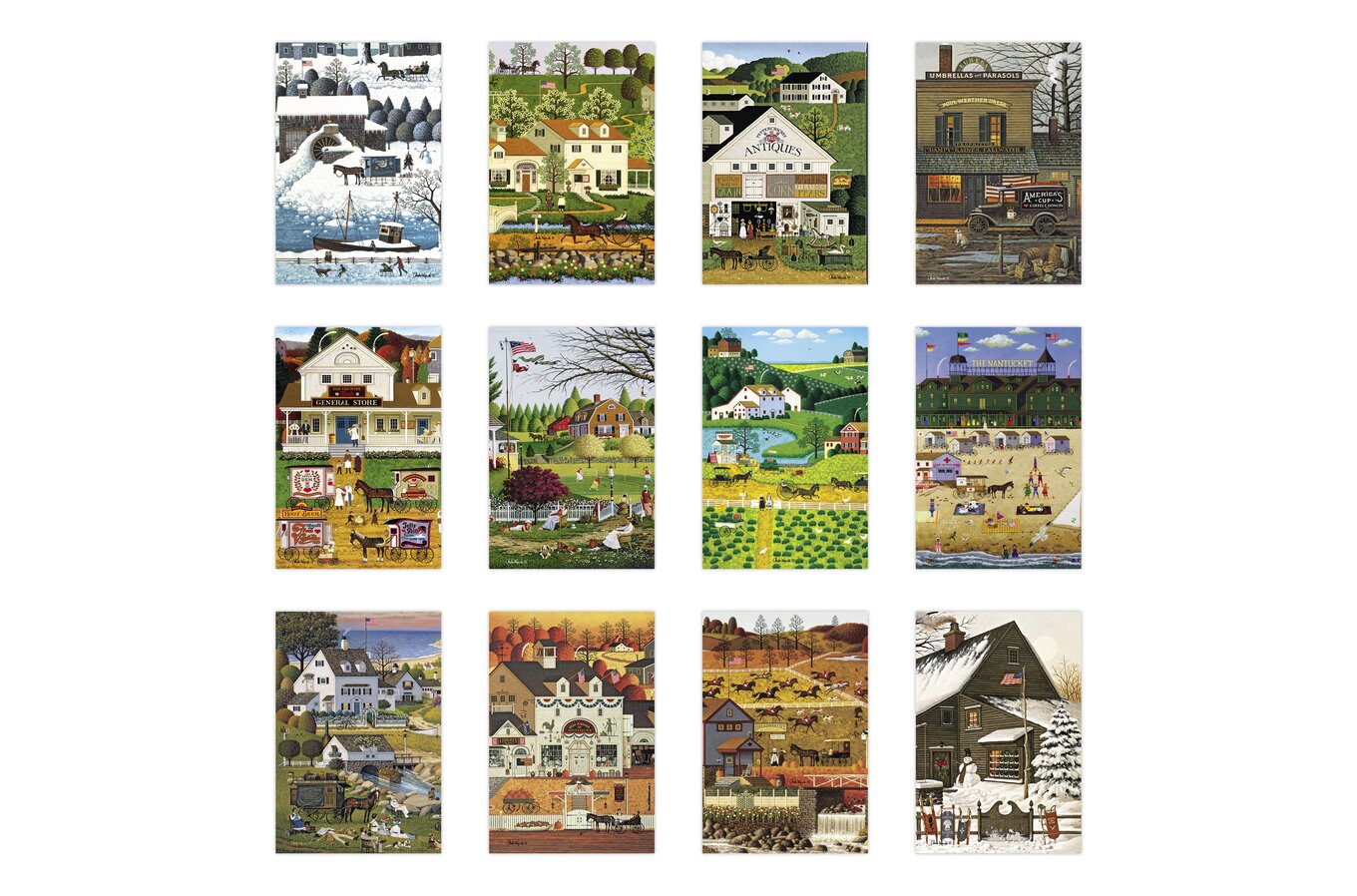 Day-Timer Charles Wysocki Americana 2022 Two Page Per Week-Planner Refill, Loose-Leaf, Desk Size, 5 1/2" X 8 1/2" | Charles Wysocki | Day-Timer