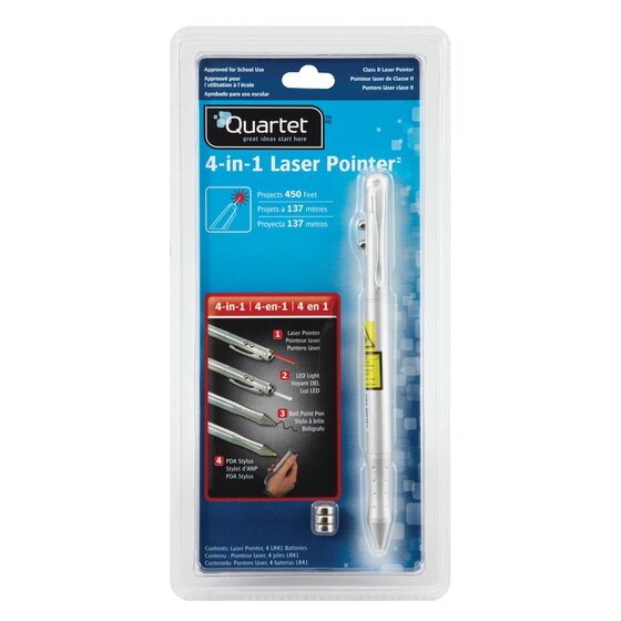 Quartet 4Function Executive Laser Pointer, Class 2, PDA Stylus, Pen