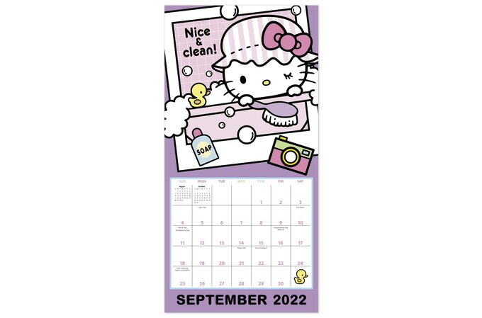 hello kitty 2022 mini monthly wall calendar 7 x 7 wall calendars mead