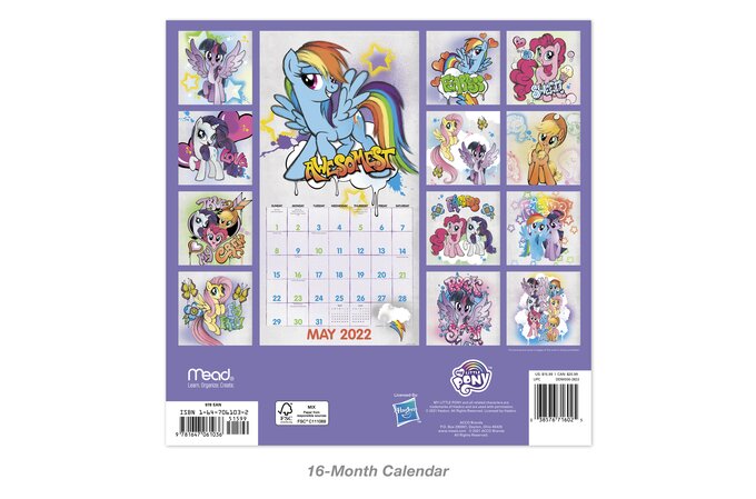 My Little Pony 2022 Monthly Wall Calendar 12 X 12 Wall Calendars Mead