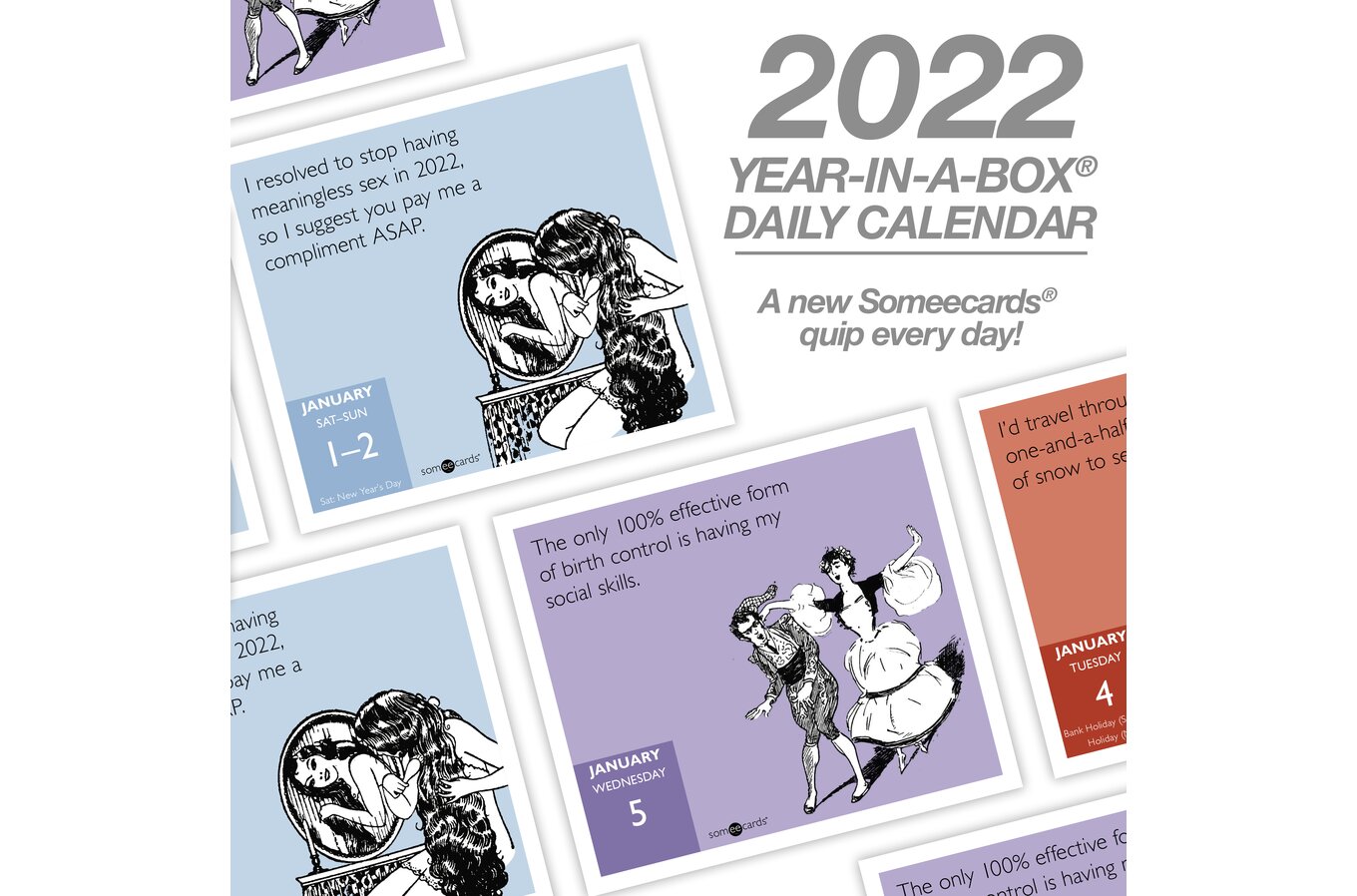 Someecards Uncensored 2022 Year-In-A-Box Calendar | Wall Calendars | Mead