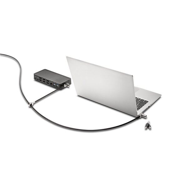 Universal 3-in-1 Keyed Cable Lock with Twin Lockheads | Laptop