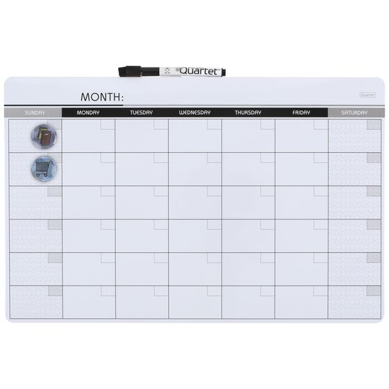 17" x 12" Calendar Dry Erase Magnetic Refrigerator Planner Blank White Board USA 