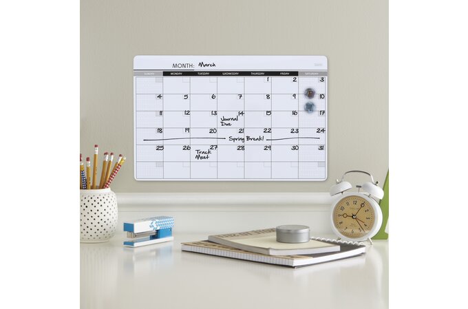 Quartet Magnetic Dry-Erase Calendar, 11" x 17", 1-Month | Calendar & Planning Boards |