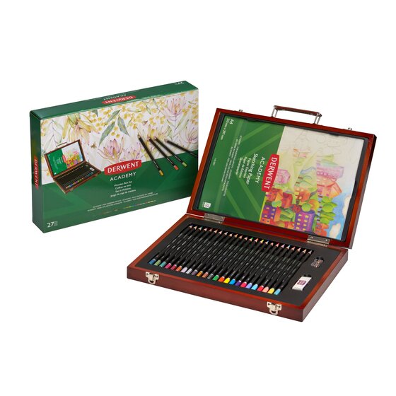 Derwent Academy Trend Colour Wooden Gift Box