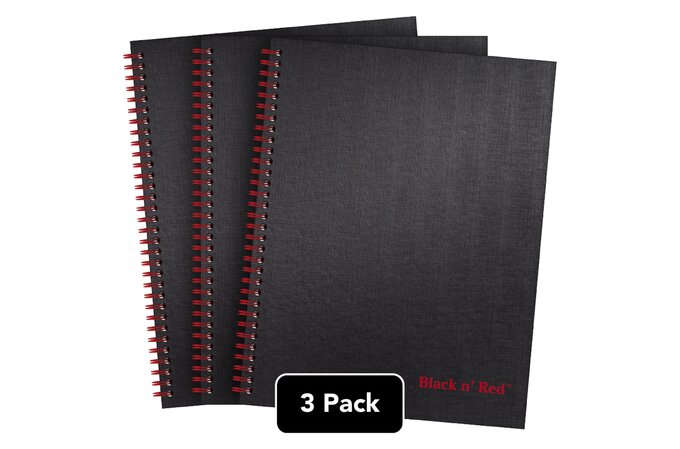 Black Red‭ Twin Wire Business Notebooks | Business Notebooks | AT-A-GLANCE‬