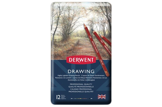 Derwent Lightfast Color Pencil 12 Color Tin Set