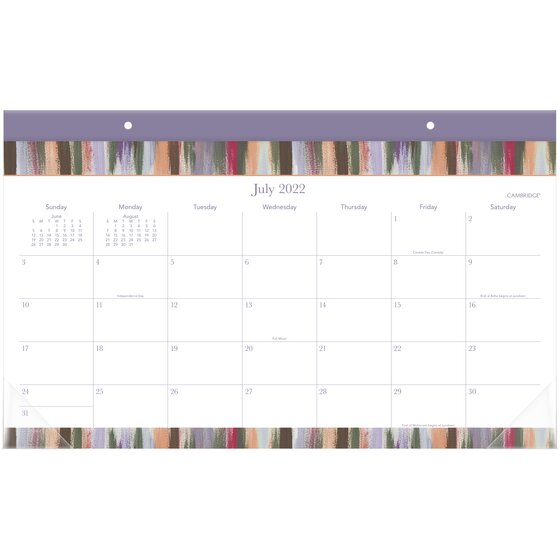 Shape it Up Mead 2018-2019 Academic Year Student Desk Pad Calendar 17-3/4 x 10-7/8 Compact 60232190 