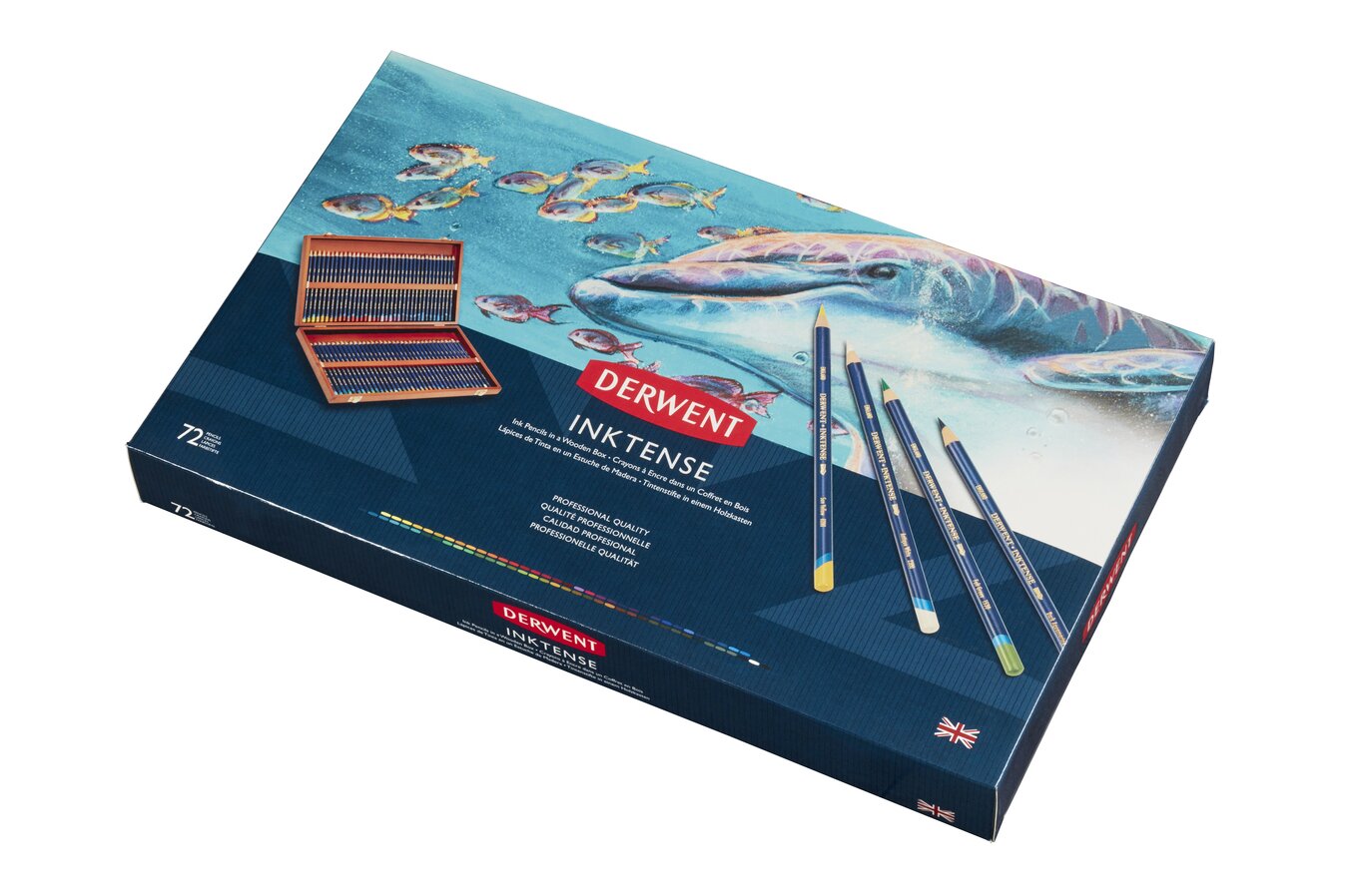Derwent Inktense Permanent Watercolour Pencils, Set of 72, Professional Quality, 2301843