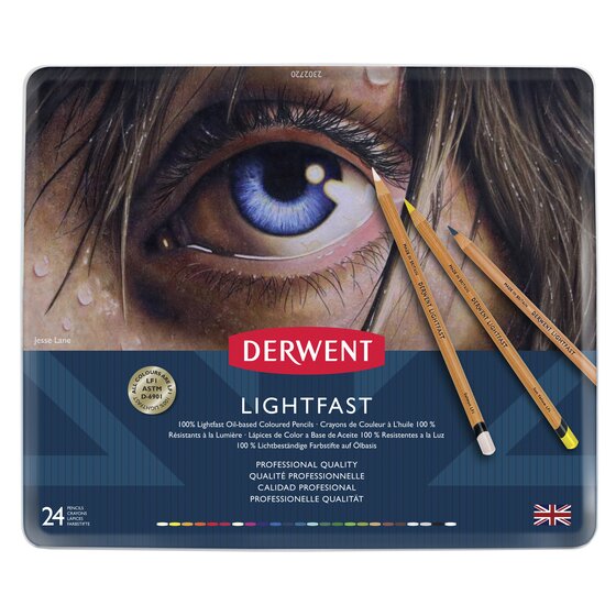 Limited Edition Extension Colours Pack Derwent Lightfast Pencil Tin Set 36 