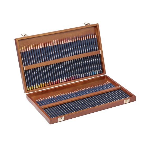 Derwent Watercolour Pencils, Wooden Box, Set of 72