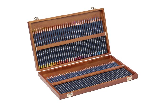 Derwent Watercolour Pencils, Wooden Box, Set of 72