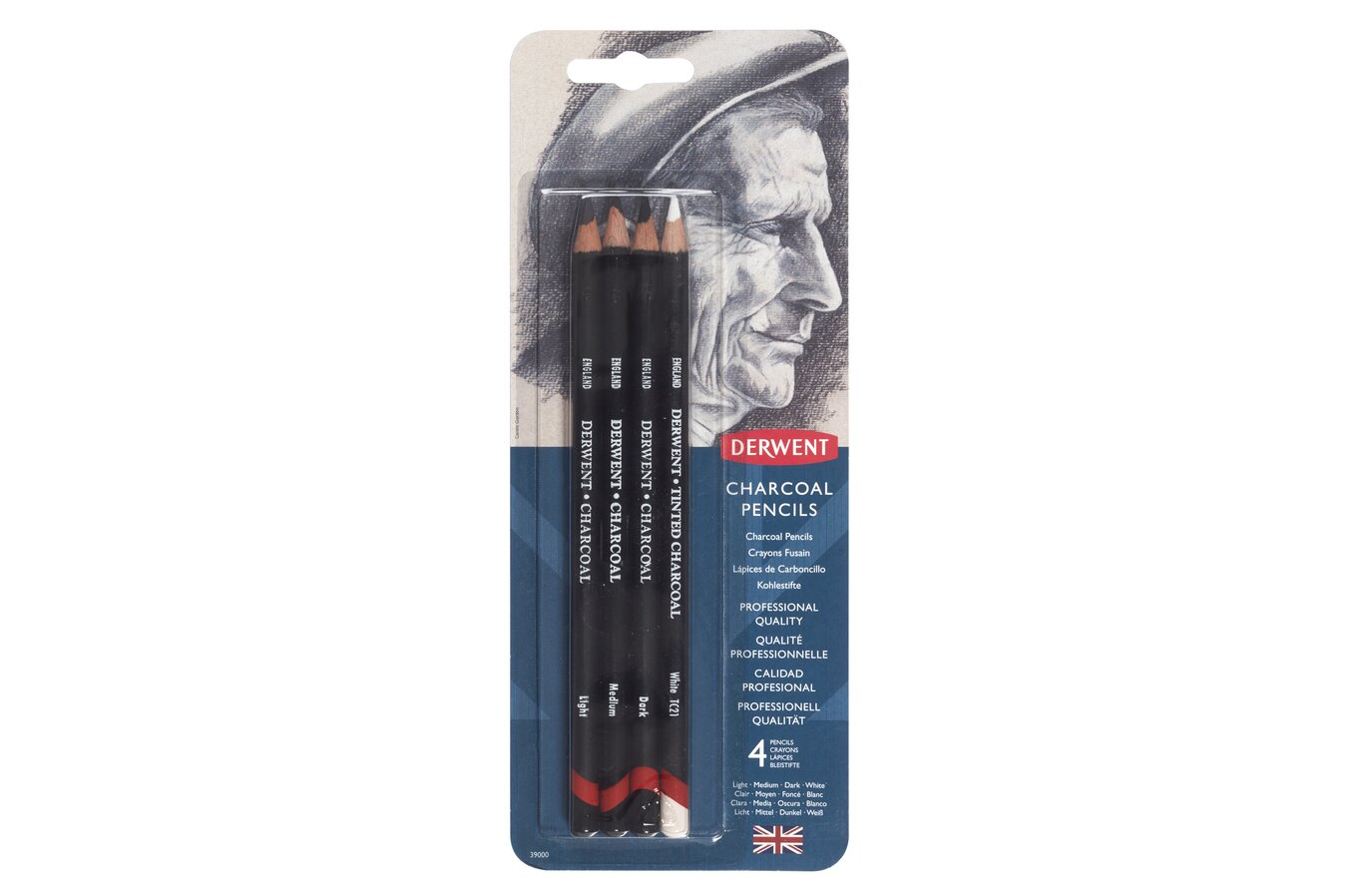 DERWENT 12-piece Tinted Charcoal Pencil Set - 9587650