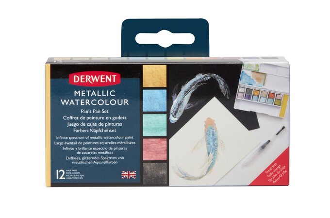 Derwent Pastel Shade Paint Pan Set - Set of 12, Assorted Colors