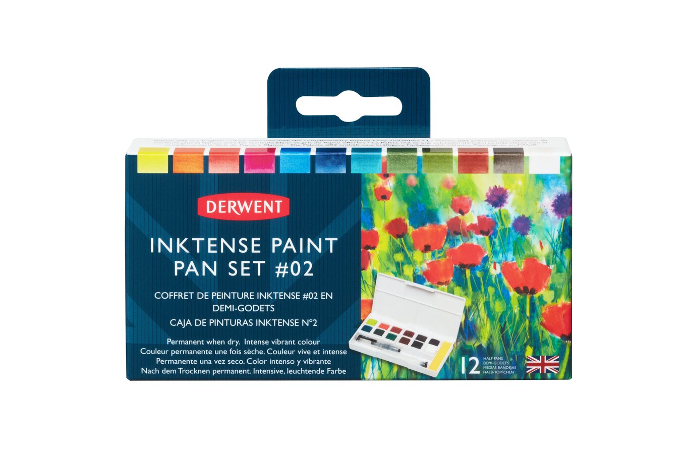 Metallic Watercolor Large Pan Set-5 colors with plastic case - Becreative
